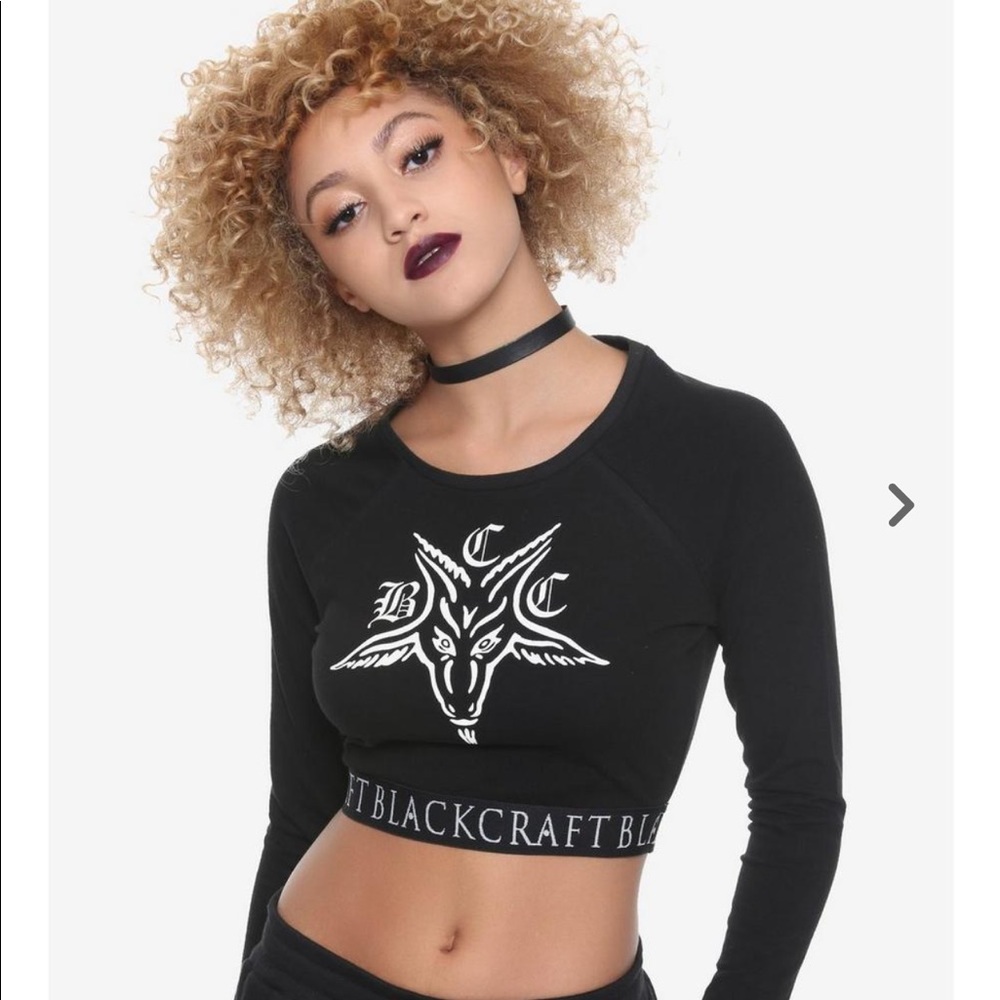 BlackCraft Baphomet Long-Sleeve Crop